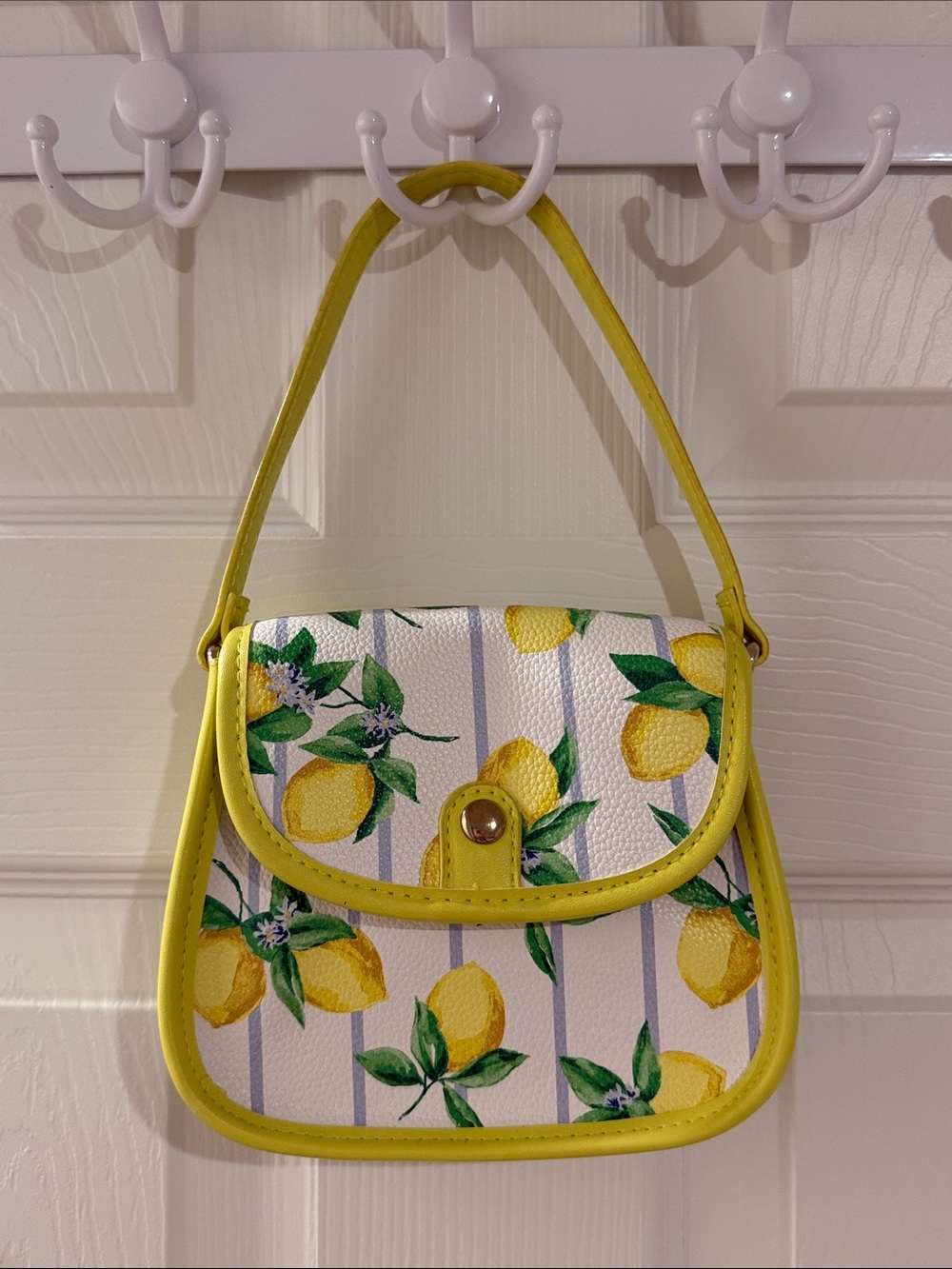 Janie & Jack Yellow Lemon Print Shoulder Bag